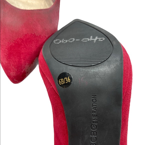 BCBG Red Suede Heels - Picture 5 of 6